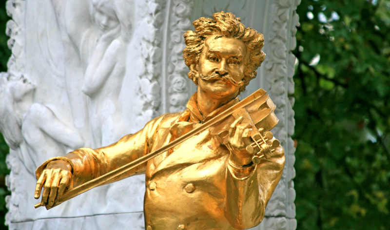 The Statue of Johann Strauss in stadtpark in Vienna Austria europe vacation packages