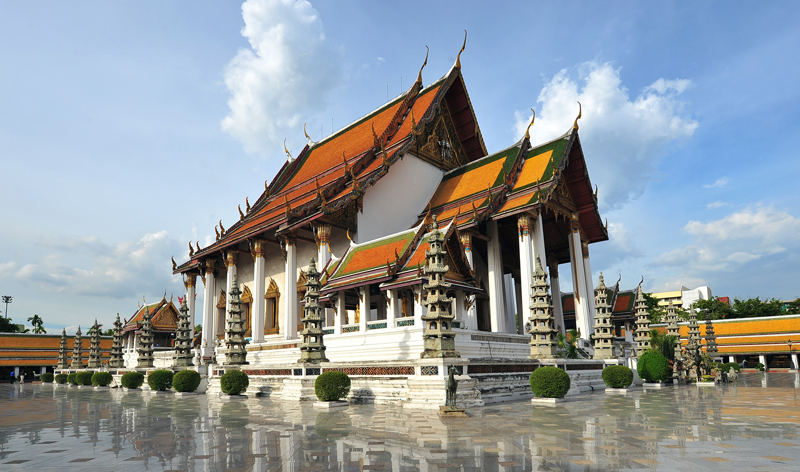 suthat temple bangkok thailand asia