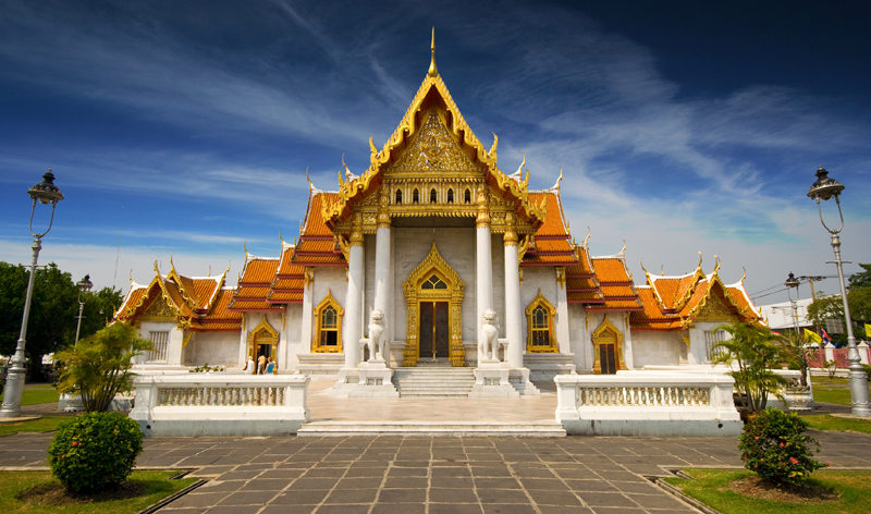 marble temple bangkok thailand asia