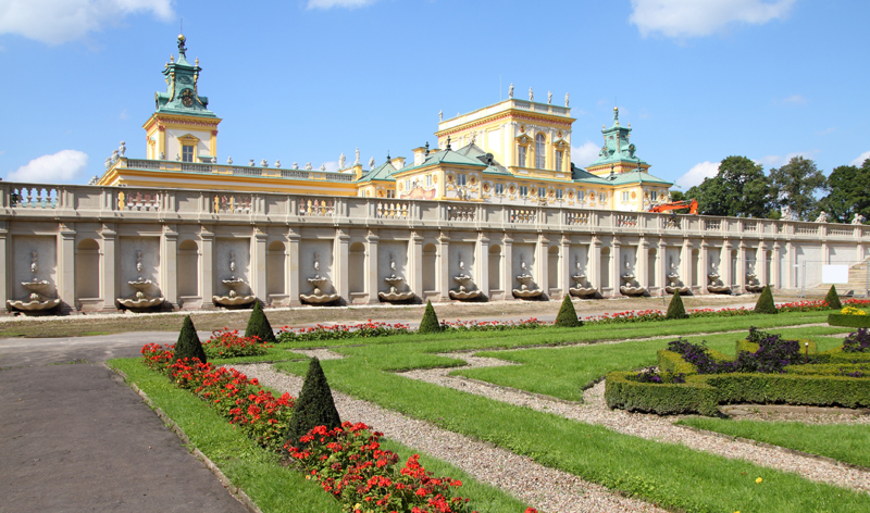 famous wilanow palace gardens warsaw poland europe