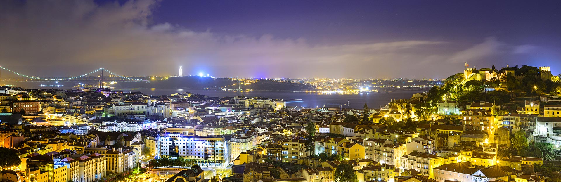 Lisbon Night Skyline