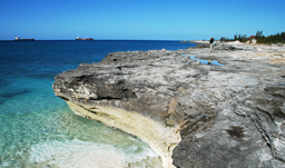 Rocky landscape and sea view - Freeport, Bahamas