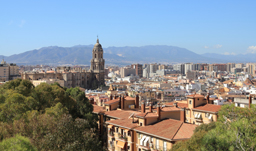 Aerial city view - Malaga, Spain