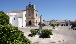 Old town Cathedral square - Faro, Portugal