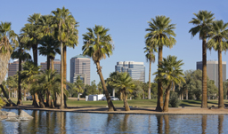 View of Downtown from Encanto Park - Phoenix, Arizona, USA
