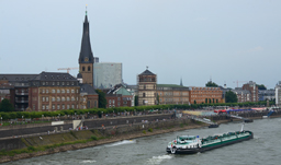Historical city centre and Rhine River - Dusseldorf, Germany