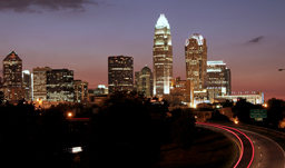 City skyline at night - Charlotte, North Carolina, USA