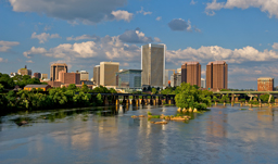 Cityscape over James River - Richmond, Virginia, USA
