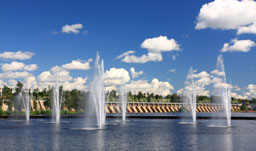 Water Fountains in City Centre - Oulu, Finland