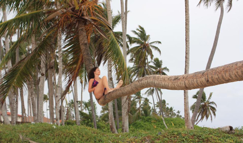 Melanie enjoying the beautiful weather and beaches of Punta Cana