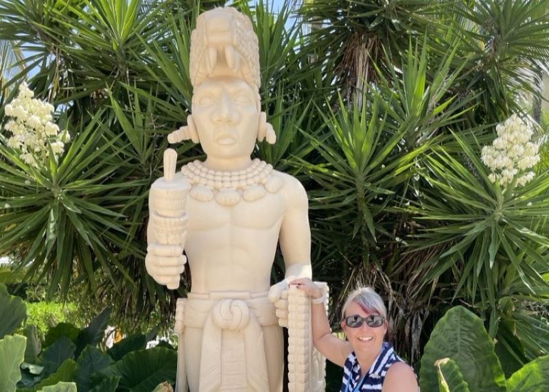 Tracey enjoying her time in the Mayan!